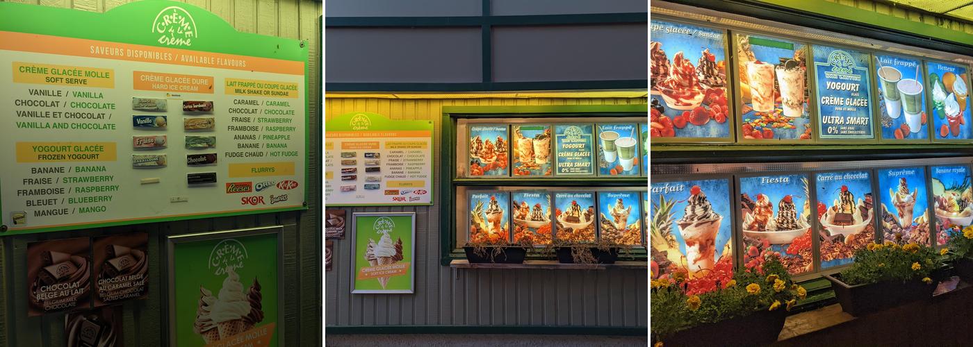 Crème de la crème Menu