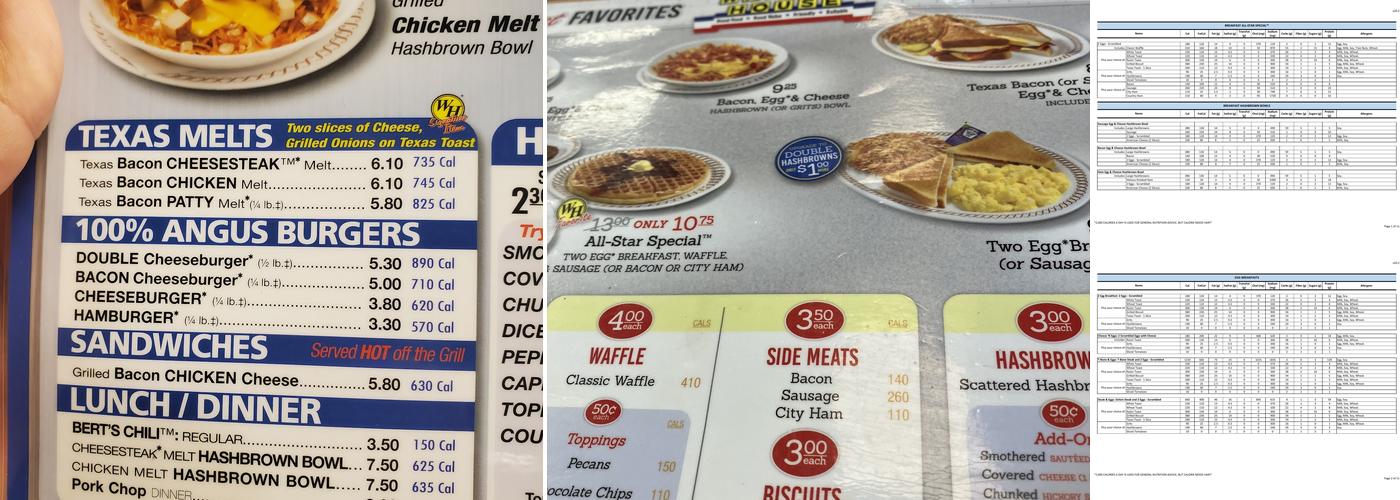 Waffle House Menu