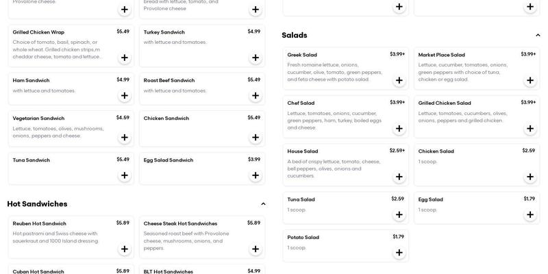 Happy Deli Menu