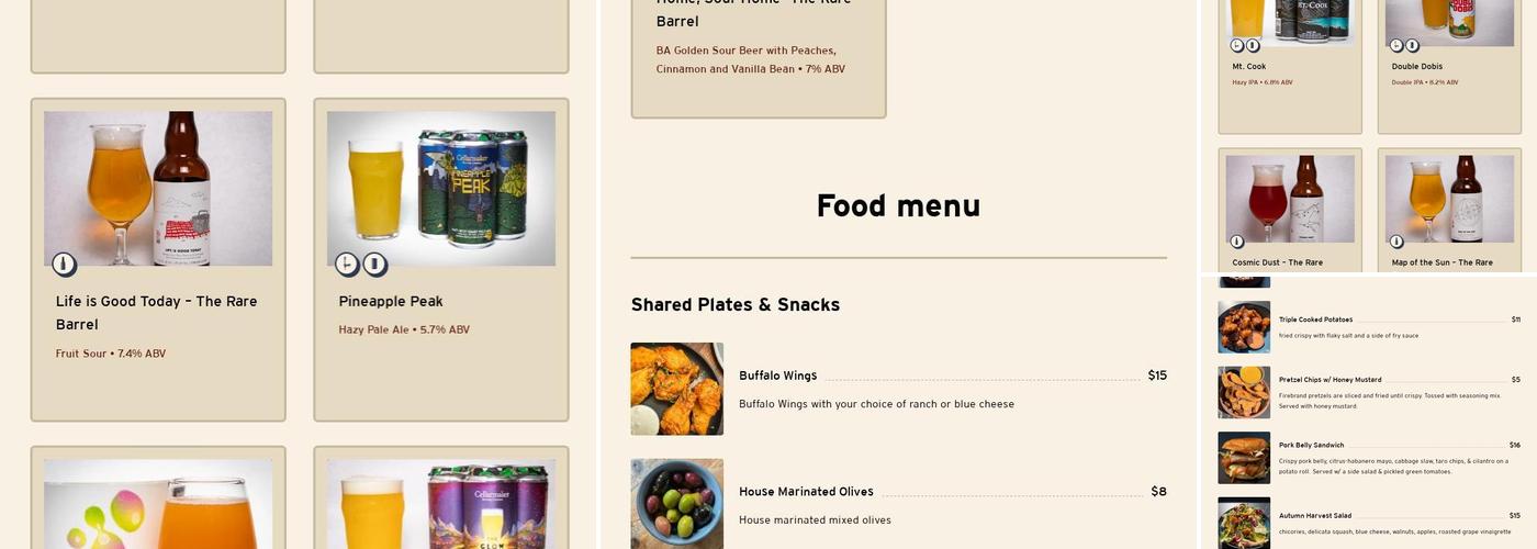 Cellarmaker House of Pizza Menu