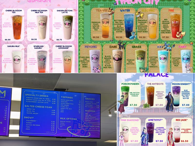 Sum Tea House Menu