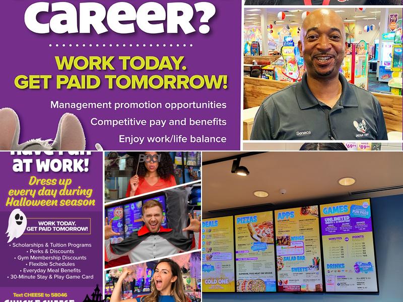 Chuck E. Cheese Menu