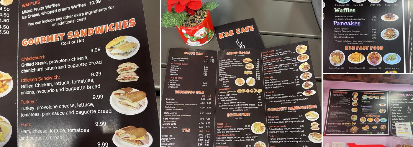 K & E CAFE Menu