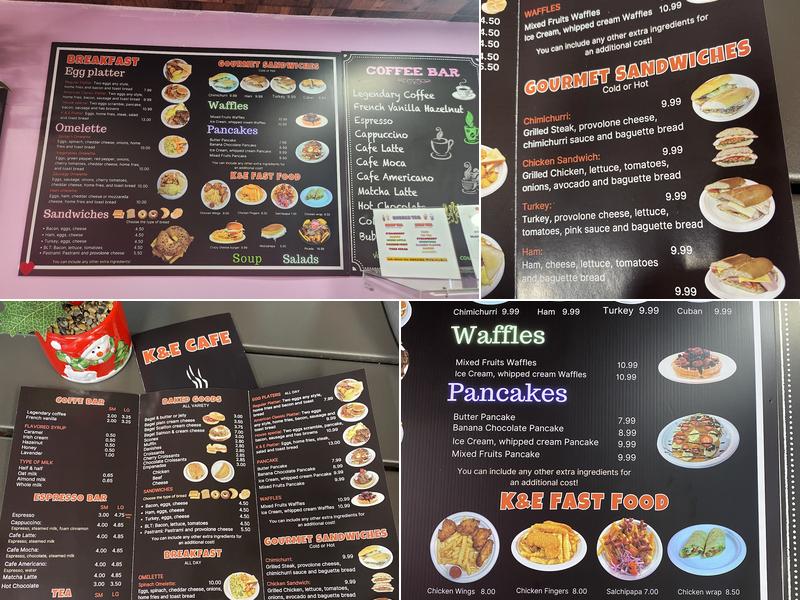 K & E CAFE Menu
