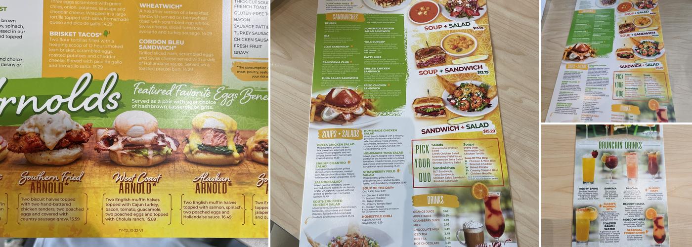 The Toasted Yolk Cafe Menu