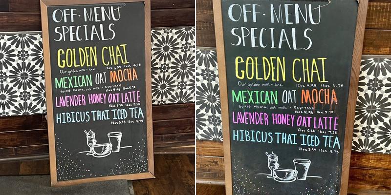 PrintWithMe Print Kiosk at Oromo Cafe Bucktown Menu