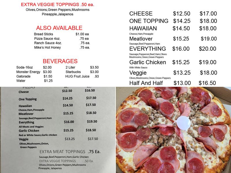UpTown Pizza Menu