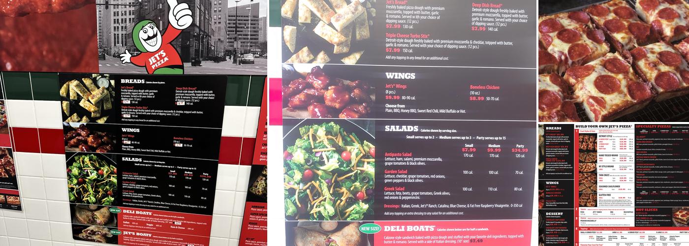 Jet's Pizza  Menu