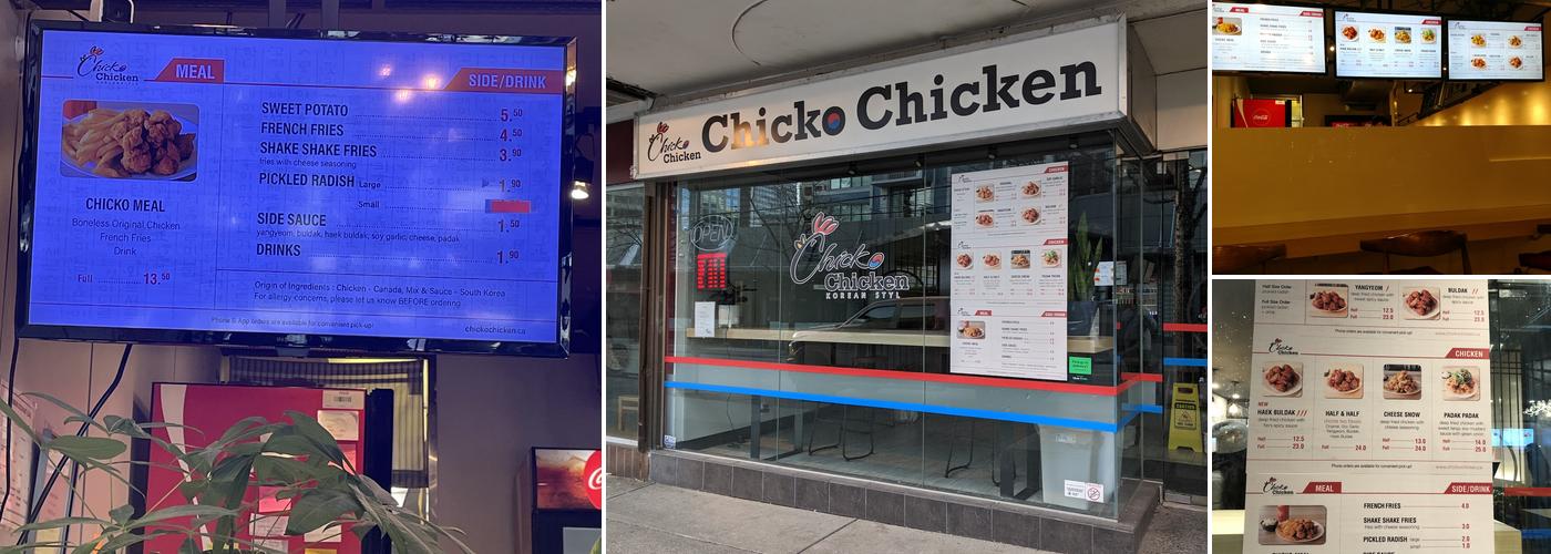 Chicko Chicken Robson Menu