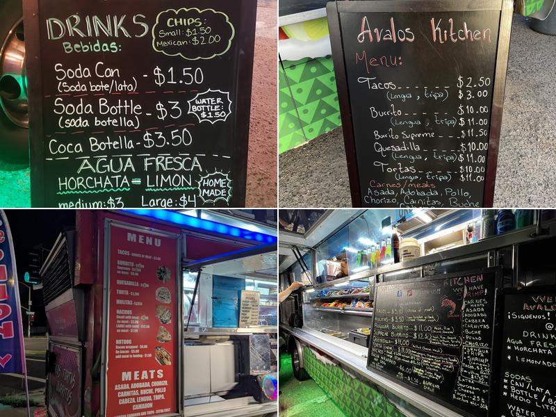 Avalos Kitchen Menu