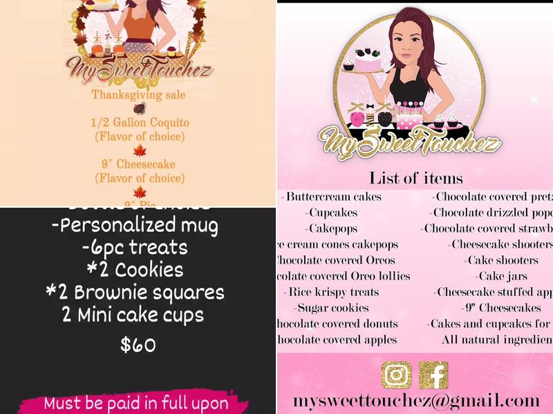 My Sweet Touchez Menu