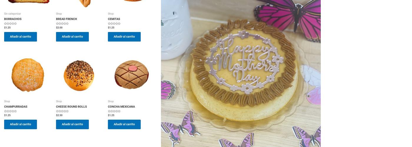 The Blessing Bakery Menu