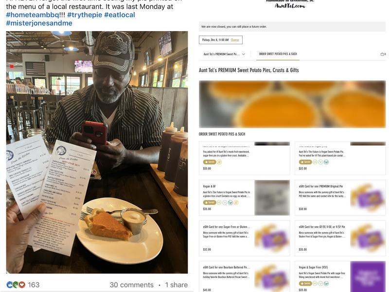 Aunt Tel's PREMIUM Sweet Potato Pie dba Southern Sweet Potato Pies, LLC Menu