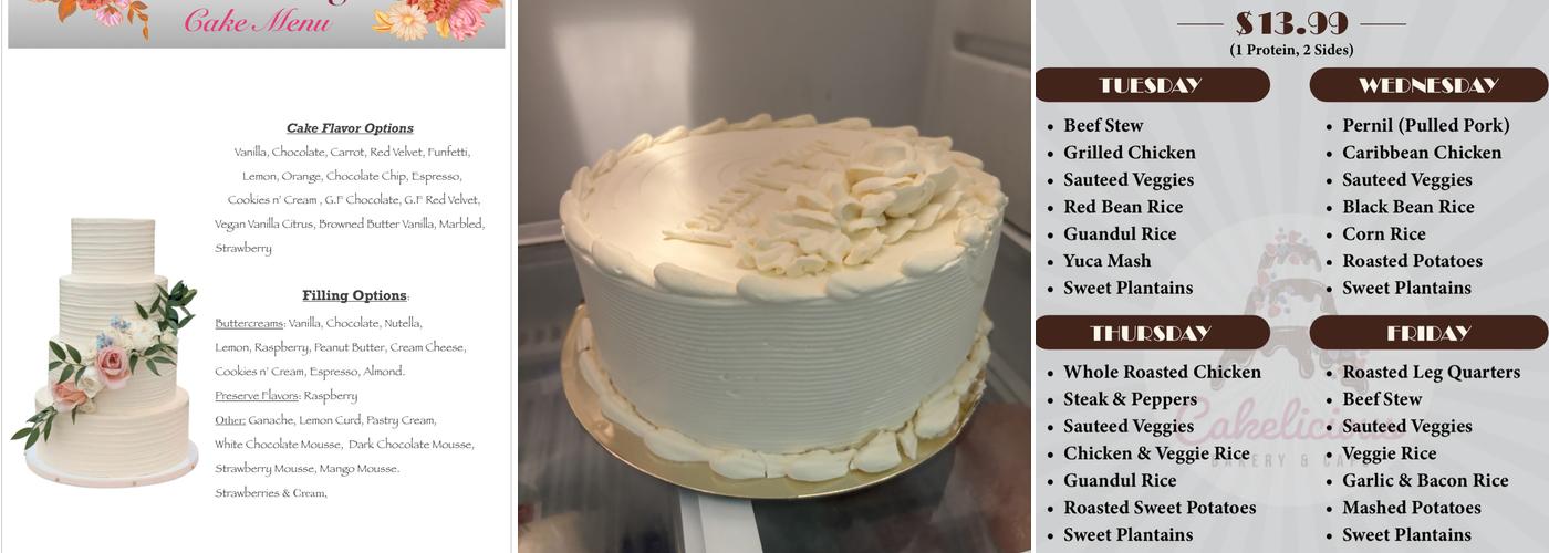 Cakelicious Bakery & Cafe Menu