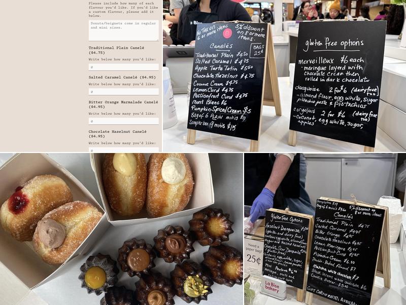La Bise Bakery Menu