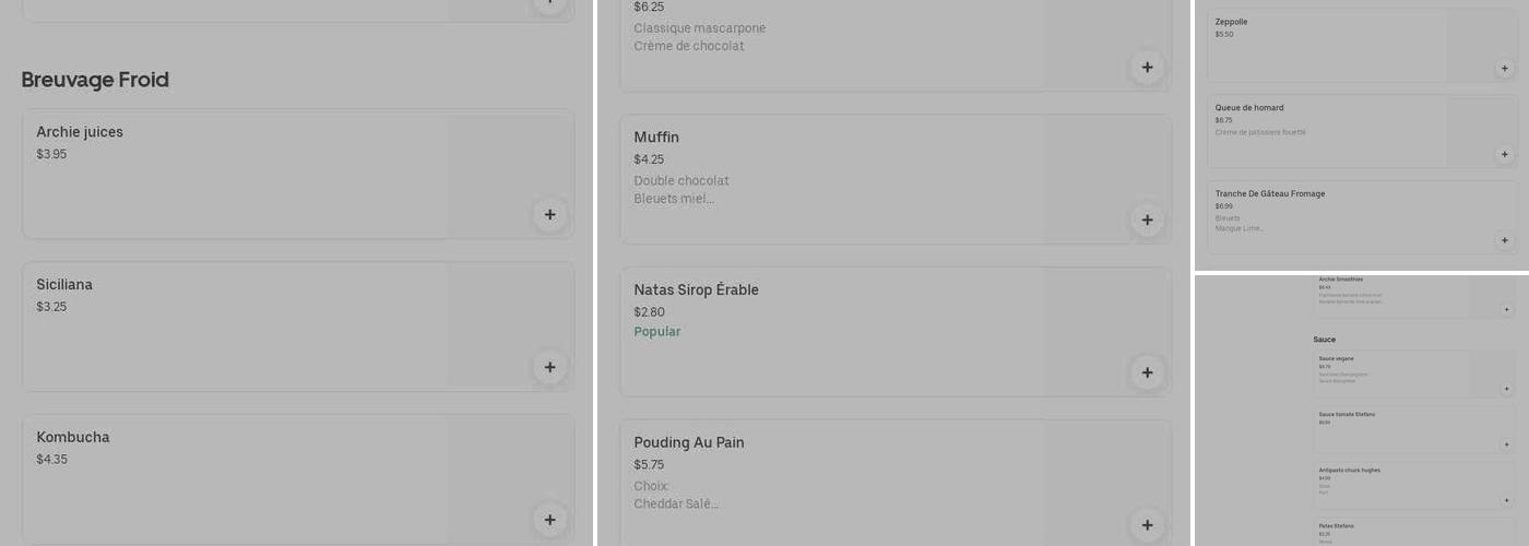 Boulangerie Sandrine Café Menu