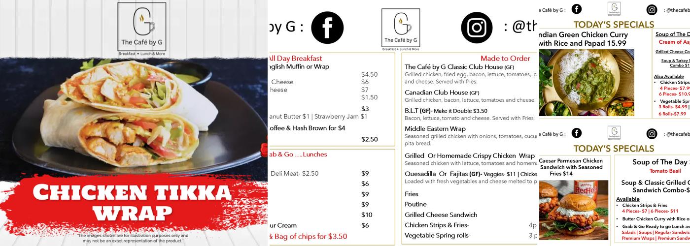 The Café by G Menu