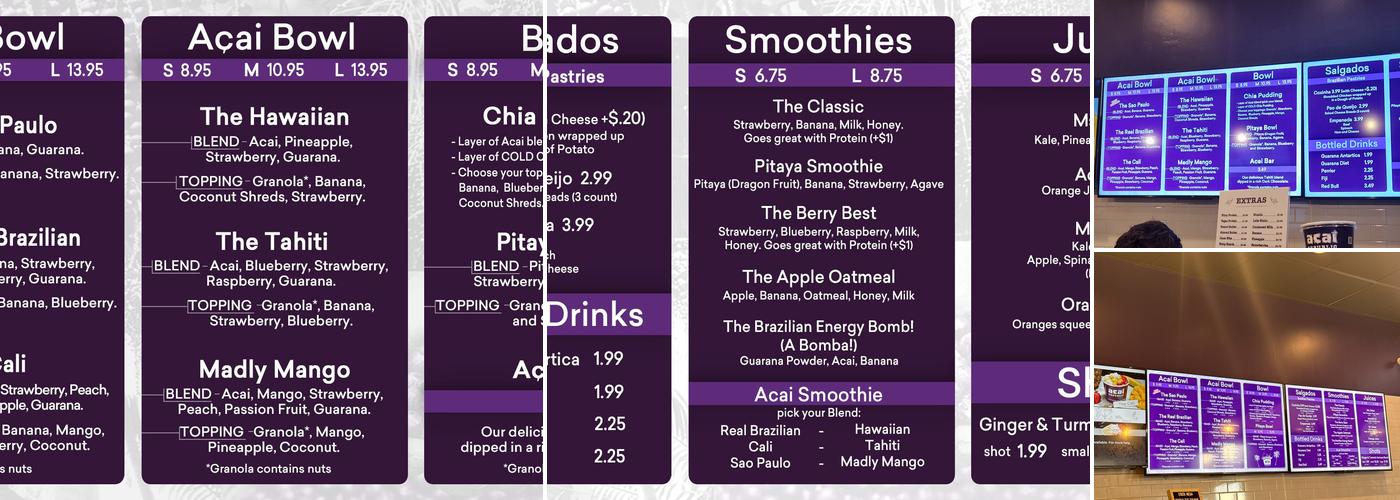 Acai Republic Menu