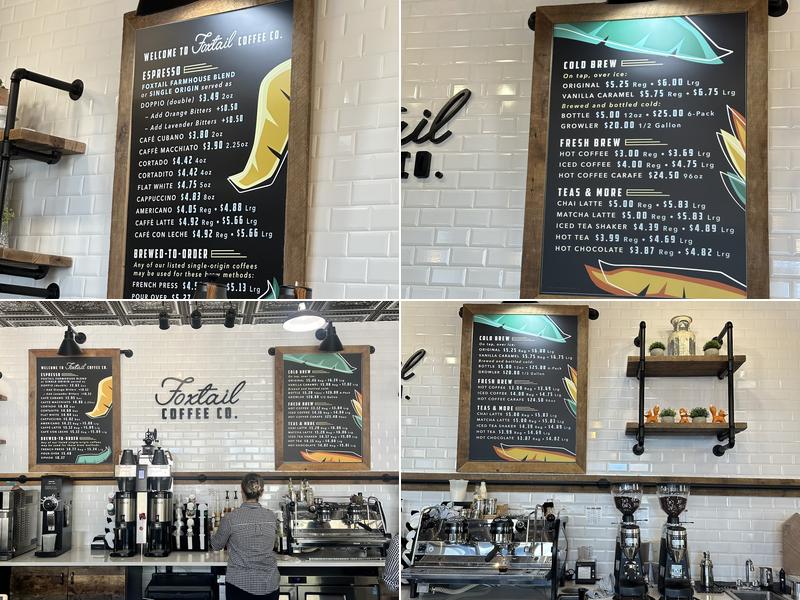 Foxtail Coffee Menu