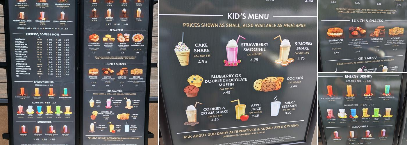 Ellianos Coffee Eustis Menu