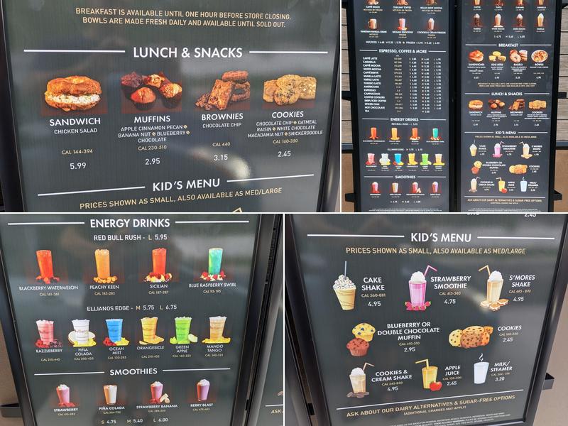 Ellianos Coffee Eustis Menu