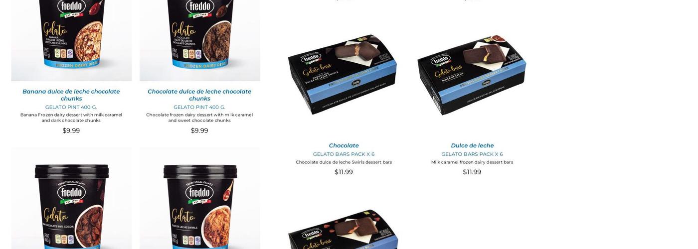 Freddo Pinecrest Menu