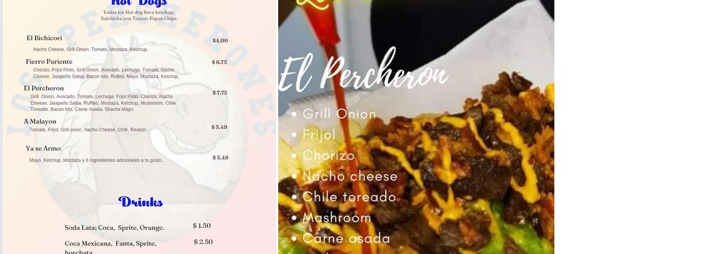 Los Percherones Menu