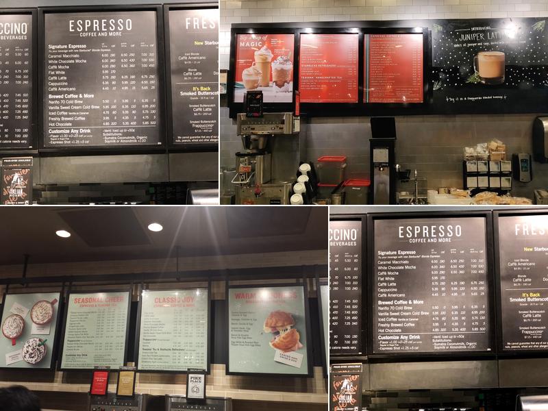 Starbucks Menu