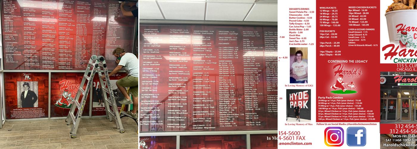 Harold's Chicken On Clinton Menu