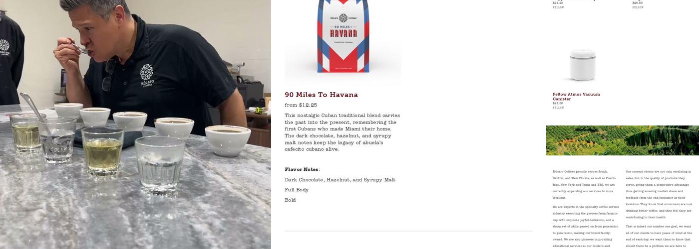 Múcaro Coffees Menu