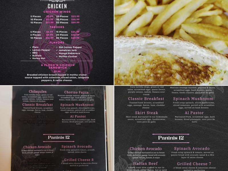 Da Pink Chick Menu