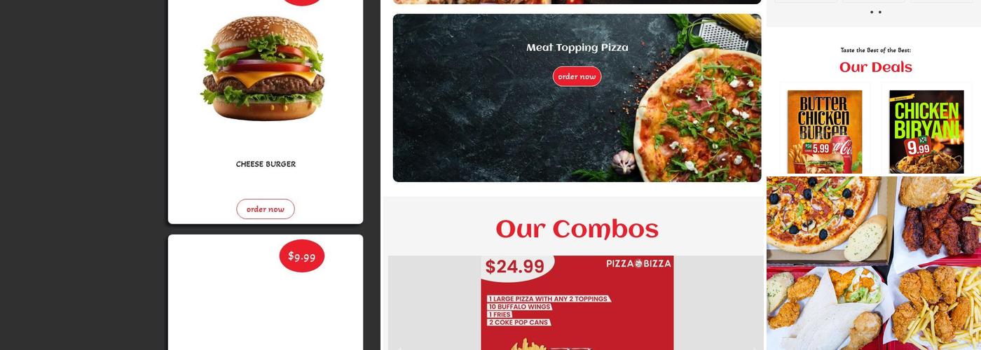 PIZZA BIZZA Menu