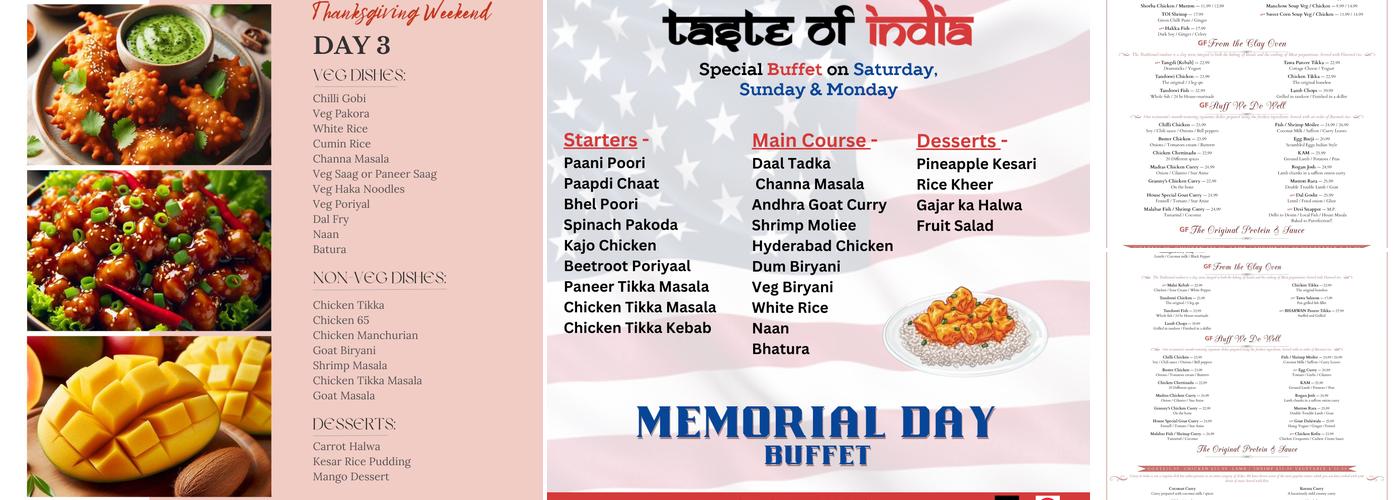 Taste of India Destin Menu