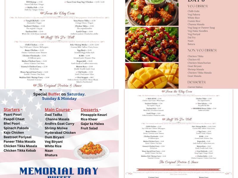 Taste of India Destin Menu