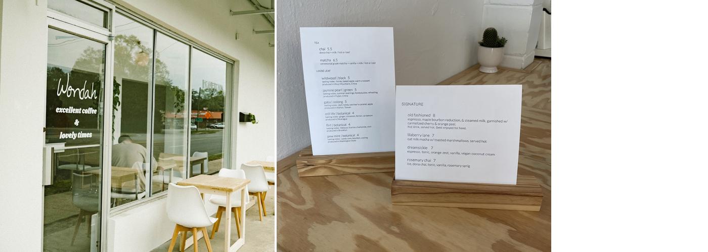 Wondah Coffee Menu