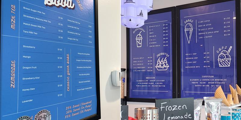 Neighborhood Scoop Ice Cream & Boba Tea Menu