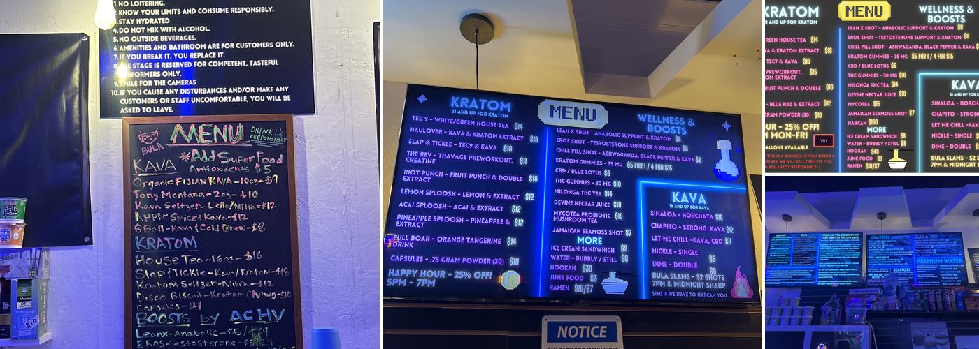 Vice City Kava - Coral Gables Menu