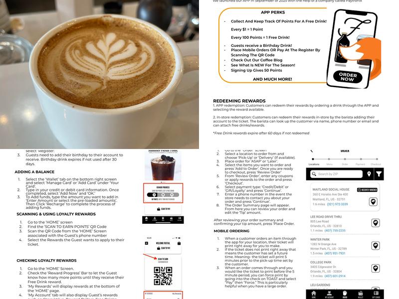 Foxtail Coffee Co. Pompano Beach Menu