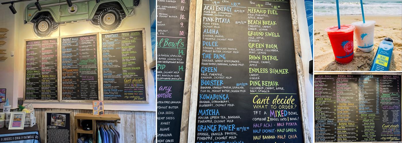 Playa Bowls Menu