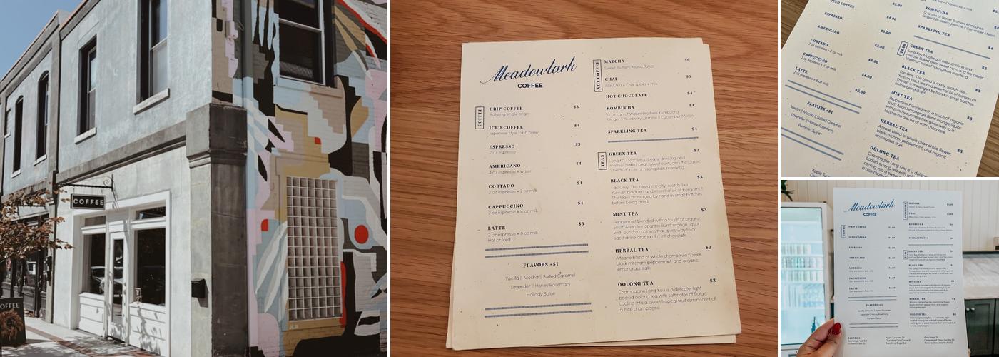Meadowlark Coffee Menu