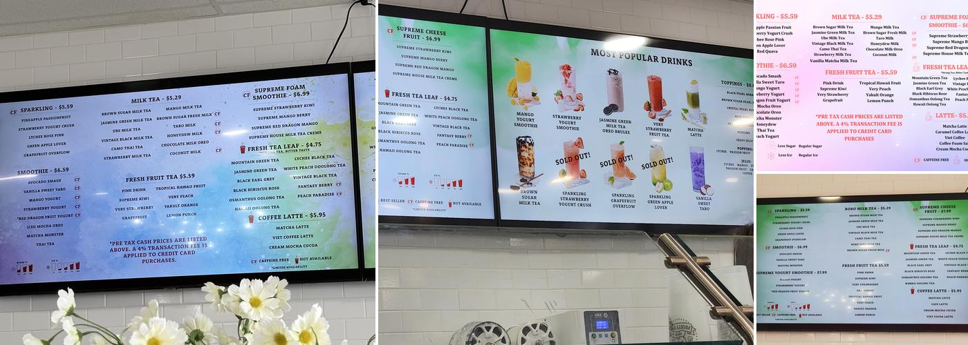 Fruity Boba Fayetteville Menu