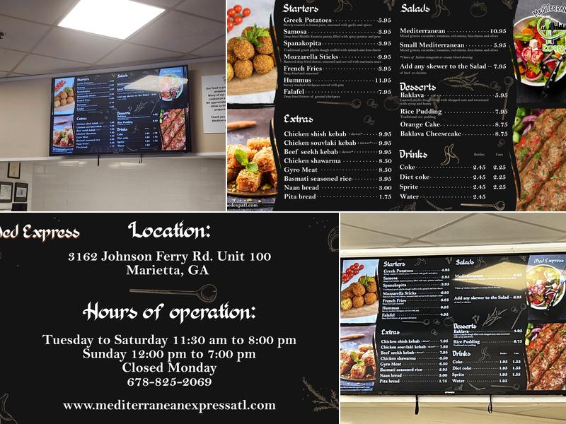 Mediterranean Express ATL Menu