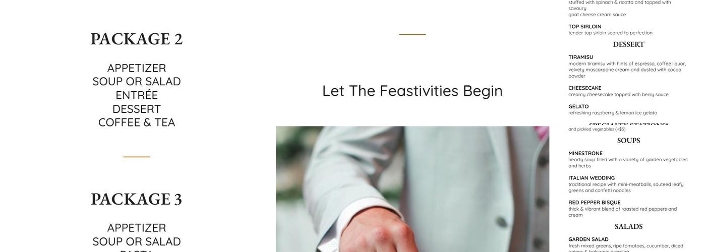 Feastivities Events & Catering Menu