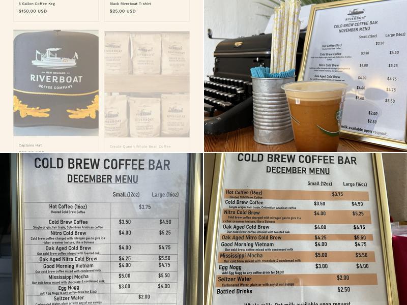 Riverboat Coffee Menu