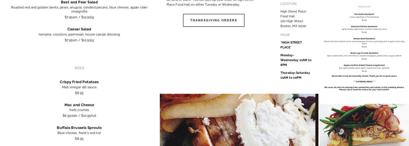 Pennypacker's High St Menu