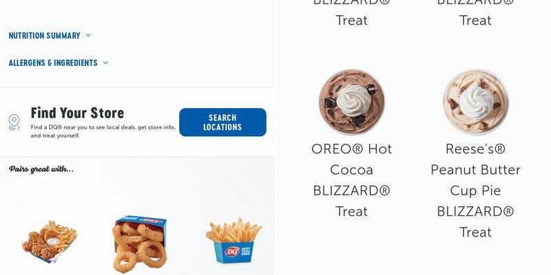 Dairy Queen Grill & Chill Menu