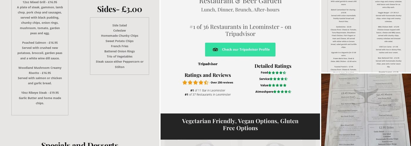 The White Lion Inn Menu