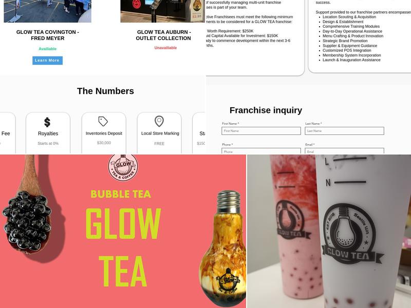 Glow Tea - Tacoma Mall Menu