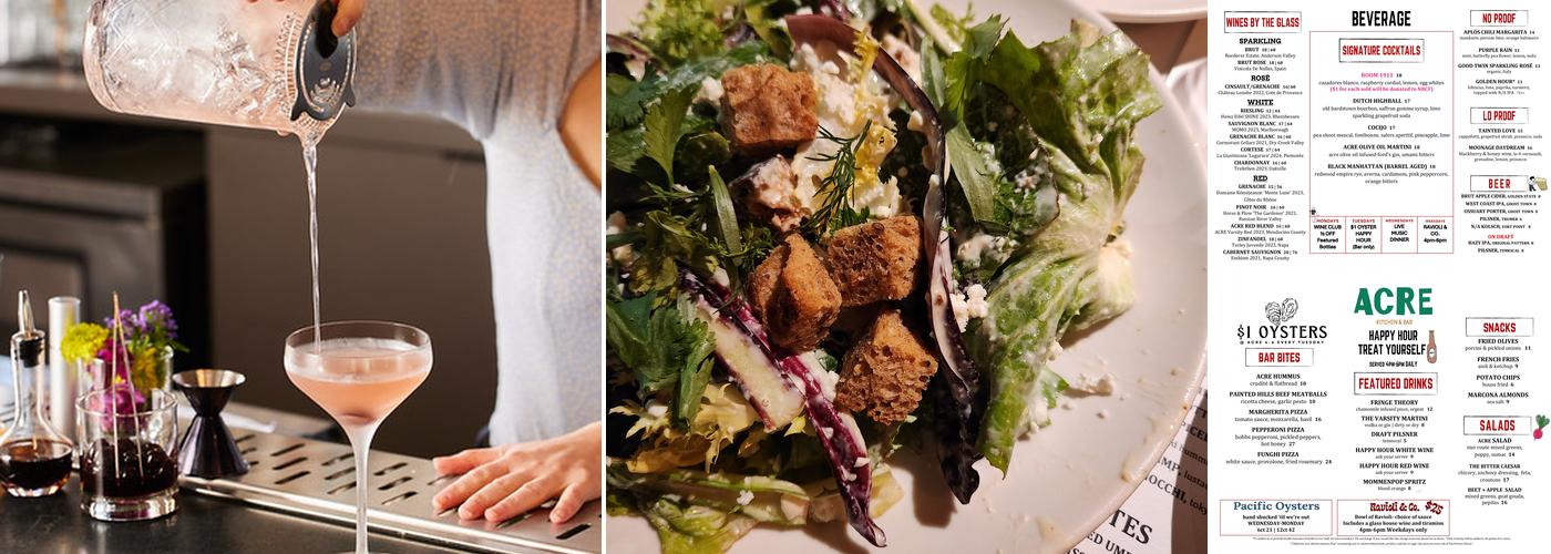 ACRE Kitchen and Bar Menu