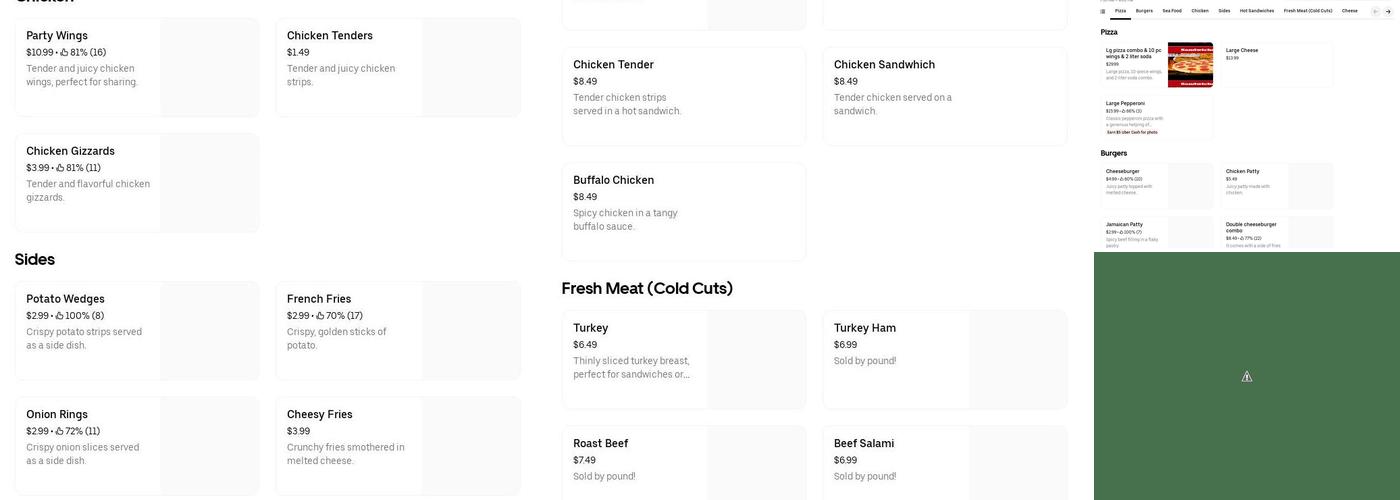 Four guys Menu